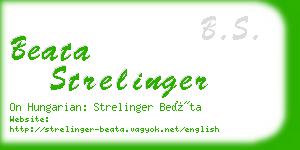 beata strelinger business card